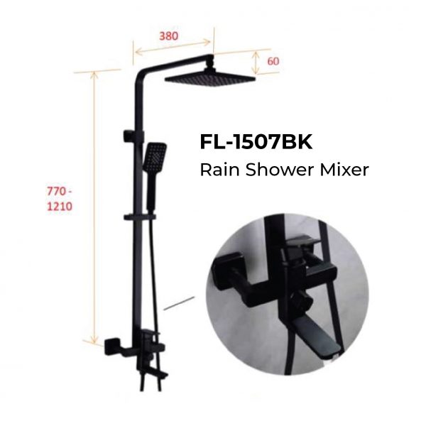 Dmora Flavio FL-1507 Rainshower Mixer Set