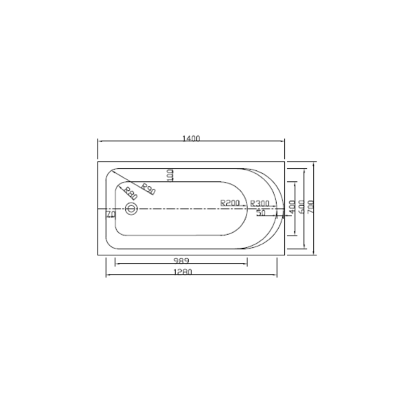 Dmora Roxanne Bathtub (Tub Only)