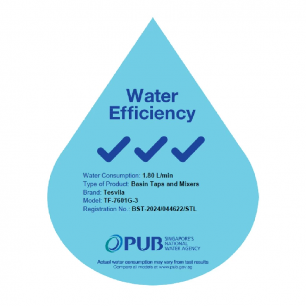 Dmora TESVILA – TF-7601G Series Basin Mixer (Heighten)