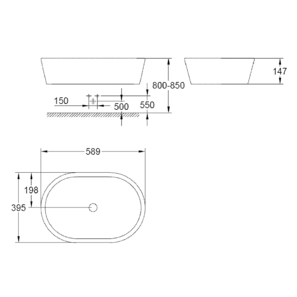 Dmora ( Grohe Basin Bundle ) 39122001 Eurocosmo Vessel Basin + 23719003 Eurostyle Basin Mixer Or 23432000 Eurosdisc Basin Mixer