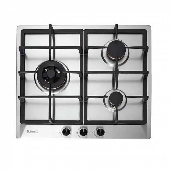 dmora RB-63SSV-DL (DC) / RB-63SSV-AL (AC) 3 Burner Built-In Hob Stainless Steel Top Plate