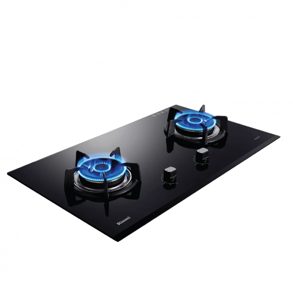 Dmora RB-72G 2 Burner Built-In Hob Schott Glass (Black) Top Plate
