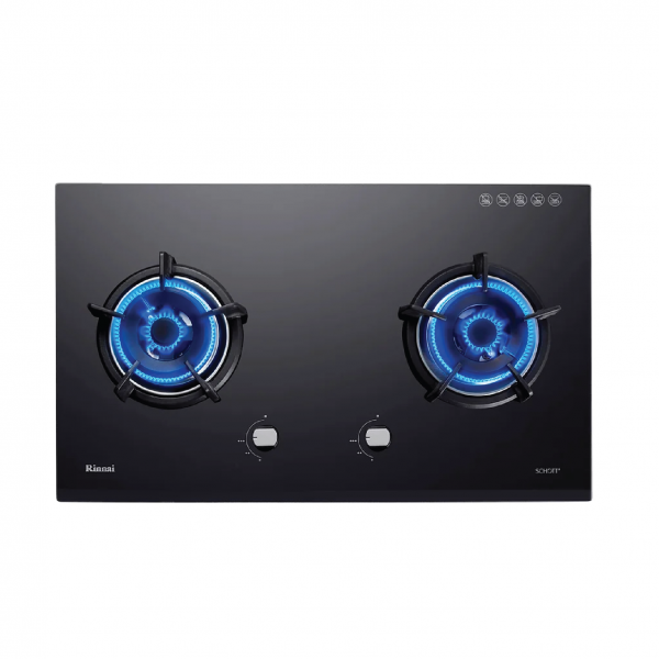 dmora RB-72G 2 Burner Built-In Hob Schott Glass (Black) Top Plate