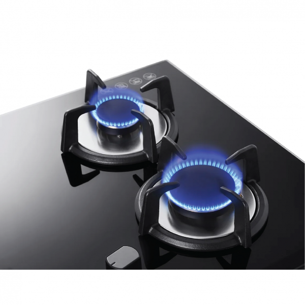 Dmora RB-73TG- 3 Burner Built-In Hob Schott Glass (Black) Top Plate