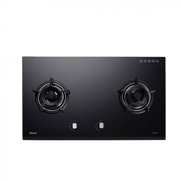 Dmora RB-92G 2 Inner Burner Built-In Hob Tempered Glass (Black) Top Plate