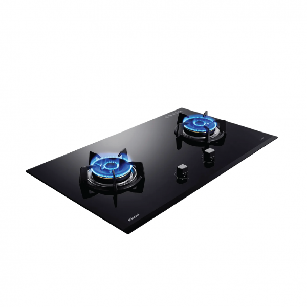 Dmora RB-92G 2 Inner Burner Built-In Hob Tempered Glass (Black) Top Plate