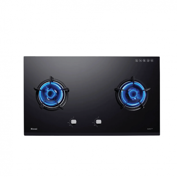 dmora RB-92G 2 Inner Burner Built-In Hob Tempered Glass (Black) Top Plate