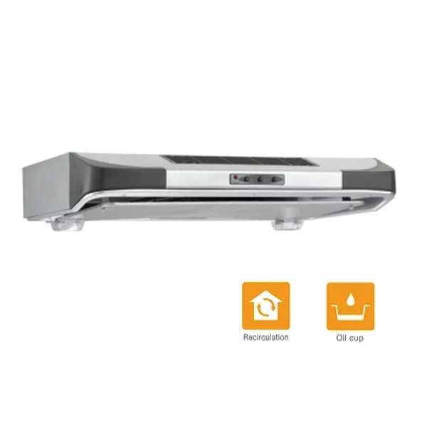 dmora RH-90ER Slimline Hood Stainless Steel (SUS) and Metallic Silver Finishing (MS)