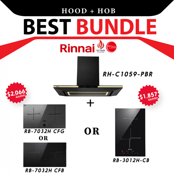 dmora RINNAI BUNDLE BUY: RH-C1059-PBR ( RB-7032H CFG / RB-7032H CFB / RB-3012H-CB)