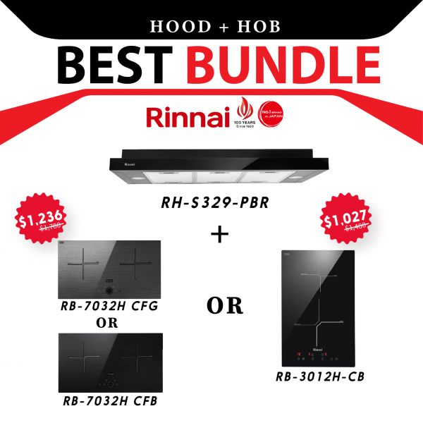 dmora RINNAI BUNDLE BUY: RH-S329-PBR ( RB-7032H CFG / RB-7032H CFB / RB-3012H-CB)