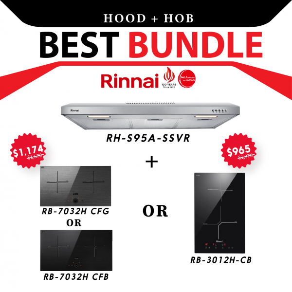 dmora RINNAI BUNDLE BUY: RH-S95A-SSVR ( RB-7032H CFG / RB-7032H CFB / RB-3012H-CB)