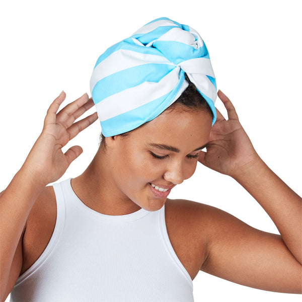 dock & bay Quick Dry Hair Wrap - Tulum Blue