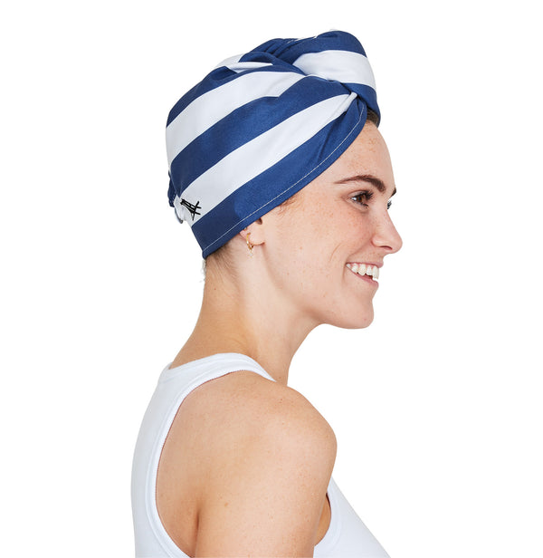 dock & bay Quick Dry Hair Wrap - Whitsunday Blue
