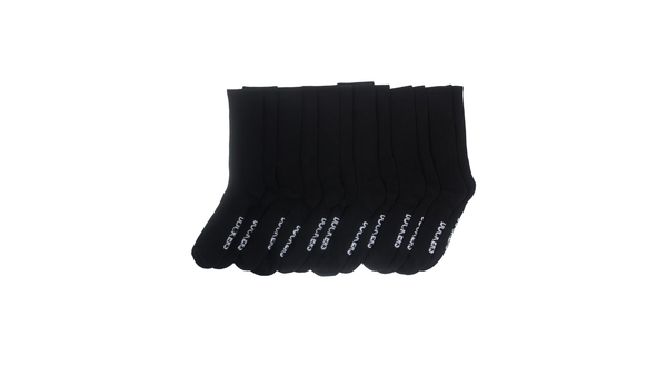 dockers 1/2 Cushion Athletic Crew Socks 6 Pack Black