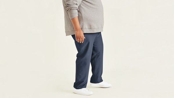 Dockers Comfort Knit Chinos Straight Fit (Big And Tall) Blue