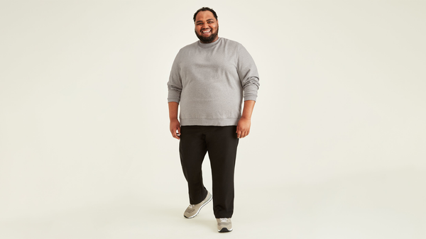 dockers Comfort Knit Chinos Straight Fit (Big and Tall) Mineral Black