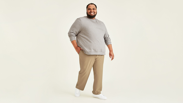 dockers Comfort Knit Chinos Straight Fit (Big and Tall) Tan
