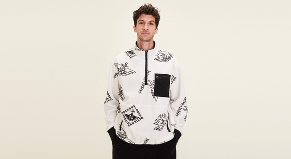 dockers Dandois x Dockers® Half Zip Polar Fleece White