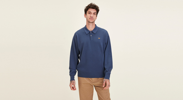 dockers Dandois x Dockers® Sweater Polo Relaxed Fit Blue