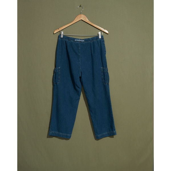 Dockers Denim Cargo Pants With Draw String Waist - 28 X 22 Blue