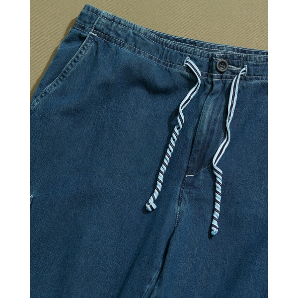 Dockers Denim Cargo Pants With Draw String Waist - 28 X 22 Blue