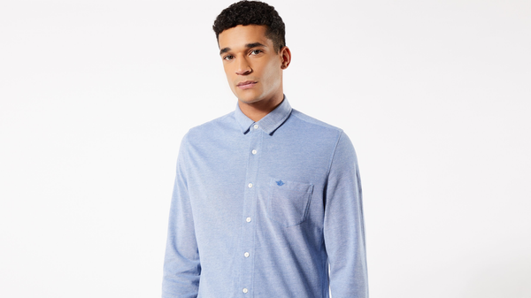 Dockers Alpha Button-Up Shirt Slim Fit Blue