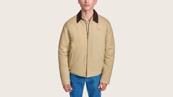 Dockers Baby Twill Cord Collar Bomber Jacket Khaki