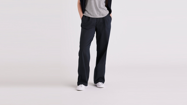 Dockers Beale Pleated Chino High Wide Fit Blue