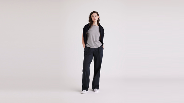 dockers Beale Pleated Chino High Wide Fit Blue