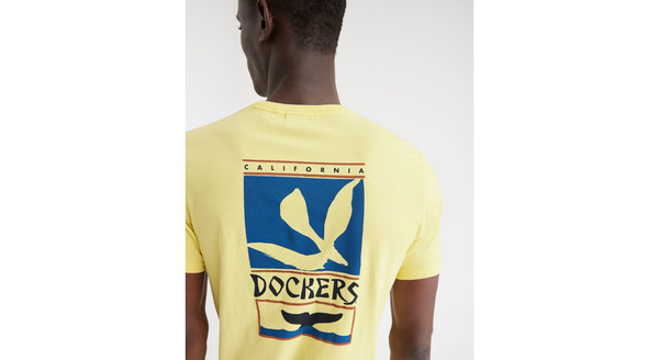 Dockers Bird & Whale Graphic Tee Slim Fit Yellow