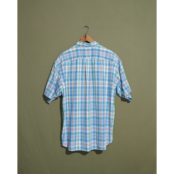 Dockers Blue & Pink Madras Shirt - XL Blue