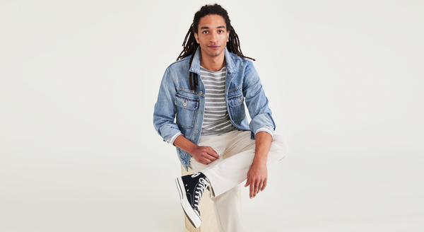 Dockers Boatneck Shirt Regular Fit Grey