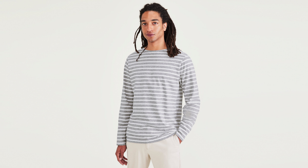 dockers Boatneck Shirt Regular Fit Grey