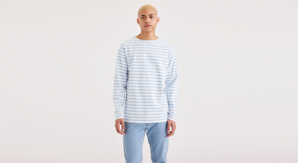 dockers Boatneck Shirt Regular Fit Placid Blue
