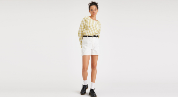 Dockers Button Back Blouse Regular Fit Yellow