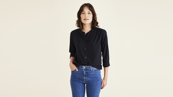 dockers Button-Up Regular Fit Beautiful Black