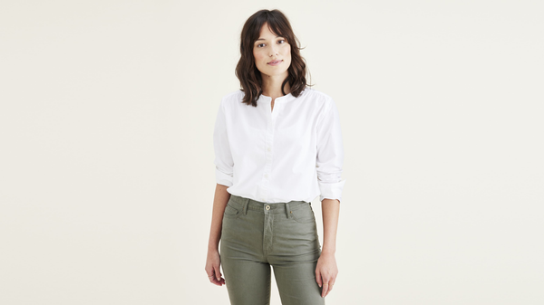 dockers Button-Up Regular Fit Lucent White