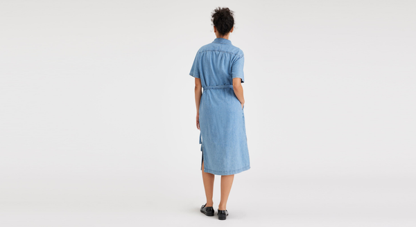 Dockers Buttoned Midi Dress Blue