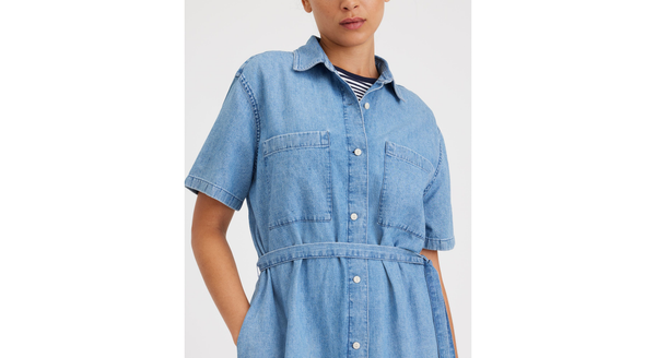 Dockers Buttoned Midi Dress Blue