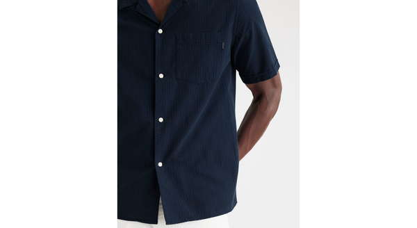 Dockers Camp Collar Shirt Regular Fit Blue