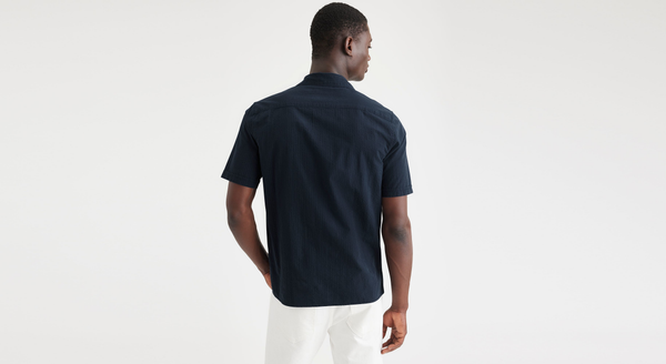 Dockers Camp Collar Shirt Regular Fit Blue