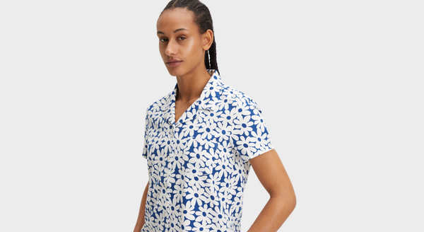 Dockers Camp Collar Shirt Regular Fit Blue