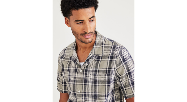 Dockers Camp Collar Shirt Regular Fit Green