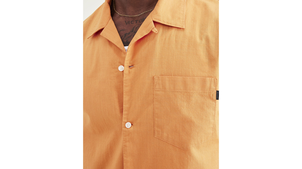 Dockers Camp Collar Shirt Regular Fit Orange
