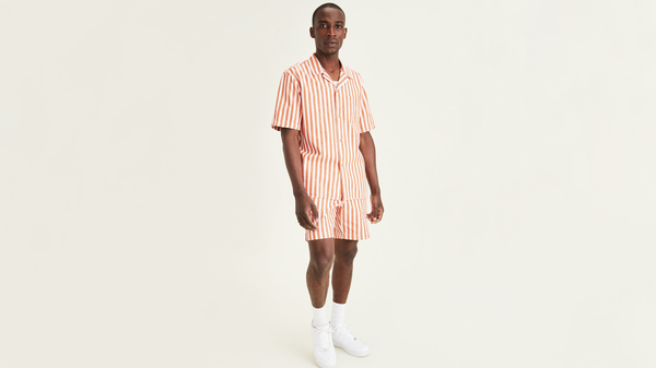 dockers Camp Collar Shirt Regular Fit Orange