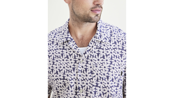 Dockers Camp Collar Shirt Regular Fit Orient Blue