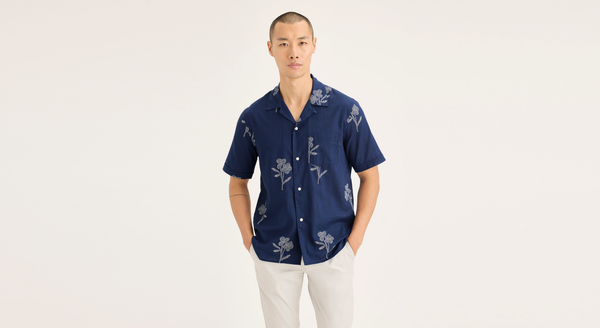 dockers Camp Shirt Regular Fit New Blue