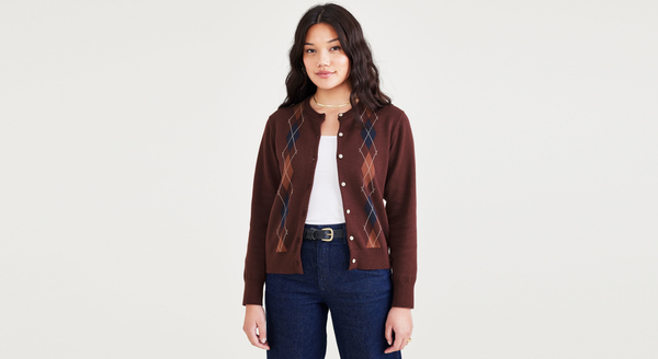 dockers Cardigan Regular Fit Brown