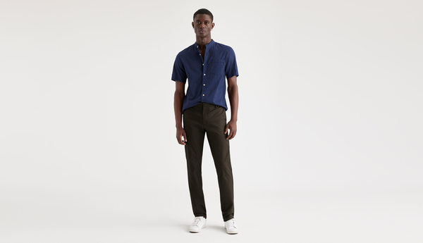 dockers City Tech Trousers Slim Fit Brown