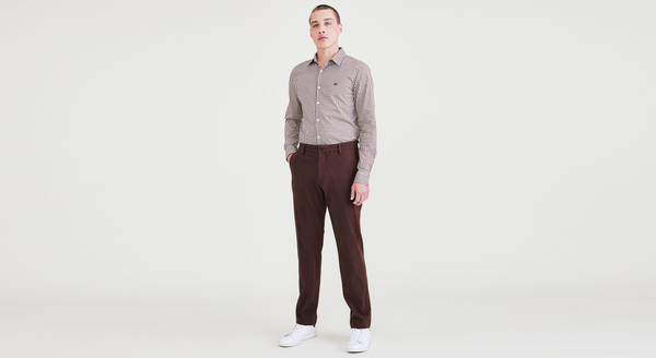 dockers City Tech Trousers Slim Fit Brown
